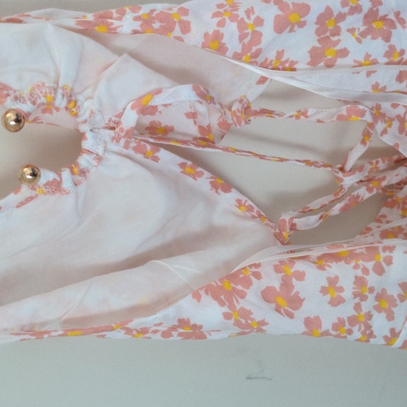 Saints + Secrets Women's Size US M Pink Floral Print Halter Dress New with Tags - Picture 10 of 14